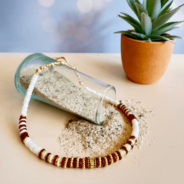 Collier Heishis Cocoa