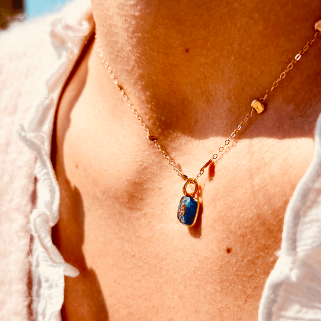 Collier Éclats Kyanite bleue