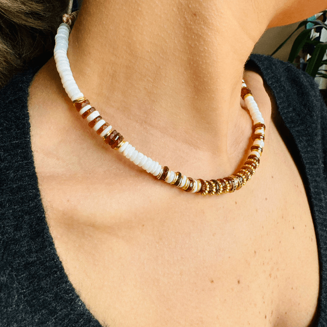 Collier Heishis Cocoa