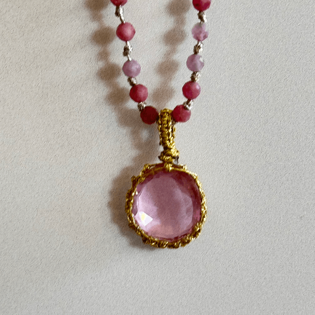 Sautoir Saphir Rose