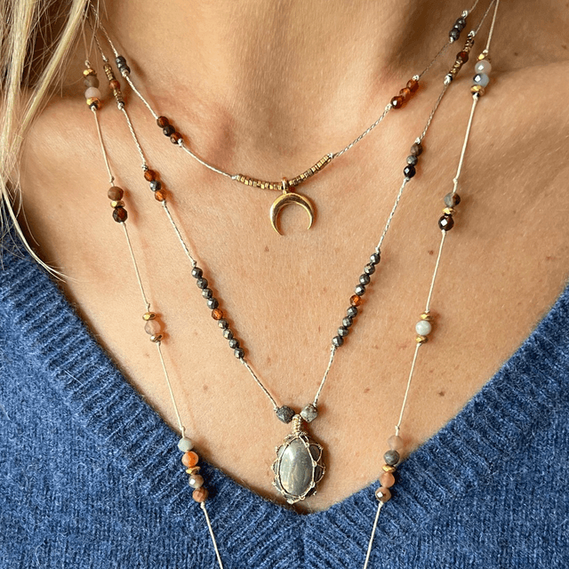 Sautoir Talisman Pyrite