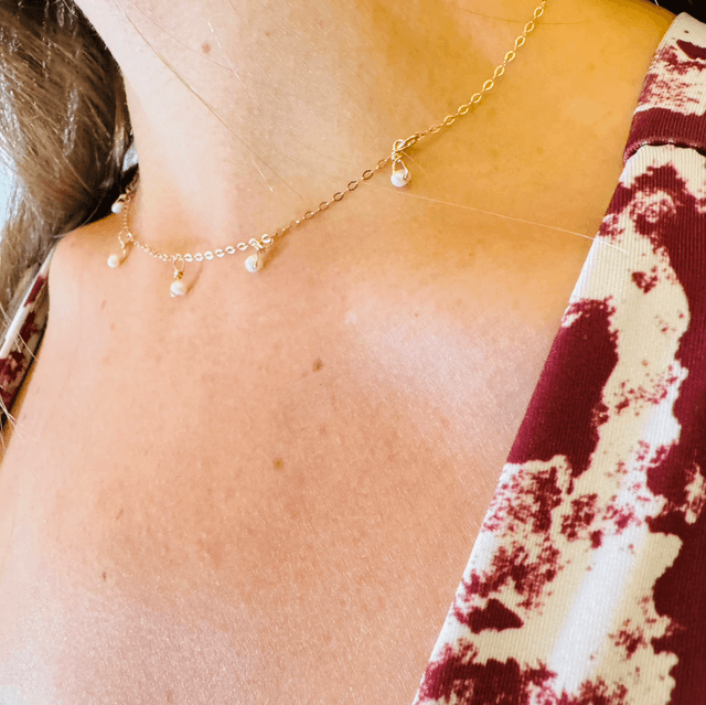 Collier Éclats Ligne de Perles