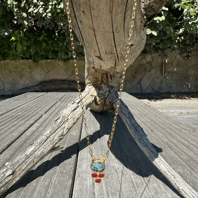 Collier Éclats Solea blue