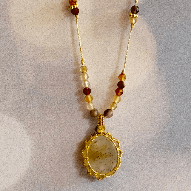 Sautoir Rutile Miel