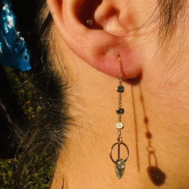 Boucles d'oreille Chaîne Amande