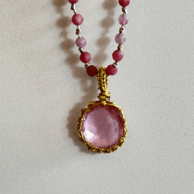Sautoir Saphir Rose